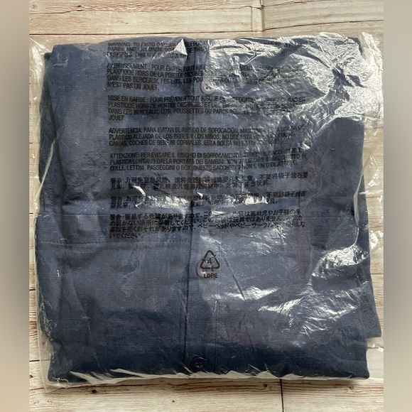 🆕 Women's Cuffed Sleeve Collared Button Down Shirt Dress Cover-Up Blue Medium - Picture 9 of 11